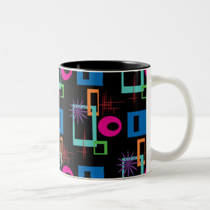 Tasse 2 Couleurs Motif multicolore géométrique de Starburst