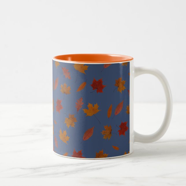 Tasse 2 Couleurs Motif photographique de feuille d'automne de (Droit)
