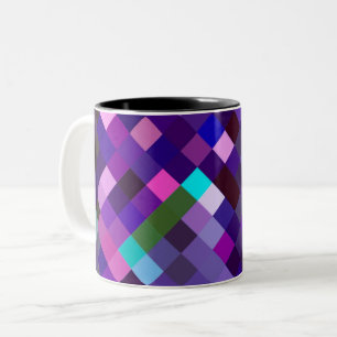 Tasse 2 Couleurs Motif Pixelé - Violet
