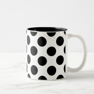 Tasse 2 Couleurs Motif Pointe Noir Et Blanc