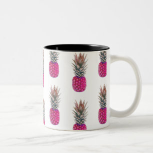 Tasse 2 Couleurs Motif rose mignon d'ananas