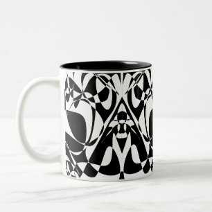 Tasse 2 Couleurs Motif super noir et blanc