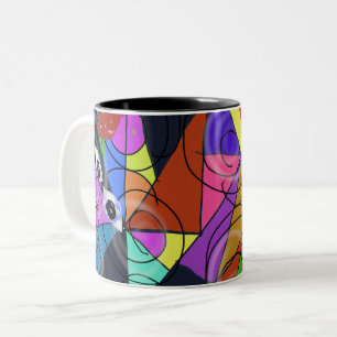 Tasse 2 Couleurs Motifs géométriques abstraits surréalistes avec de