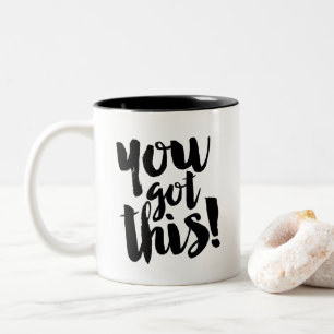 Tasse 2 Couleurs Motivation blanche noire fraîche de citation de
