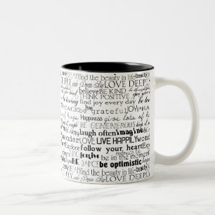 Tasse 2 Couleurs Mots Inspirants