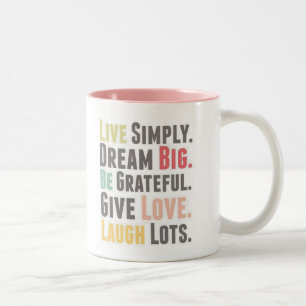 Tasse 2 Couleurs mots sages muet