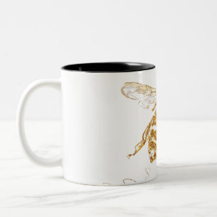 Tasse 2 Couleurs Mouton d'abeilles d'or