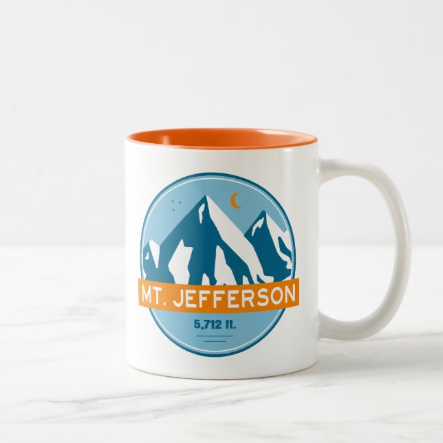 Tasse 2 Couleurs Mt. Jefferson New Hampshire Stars Moon (Droit)