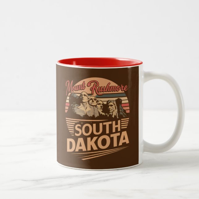 Tasse 2 Couleurs Mt. Rushmore Dakota du Sud (Droit)