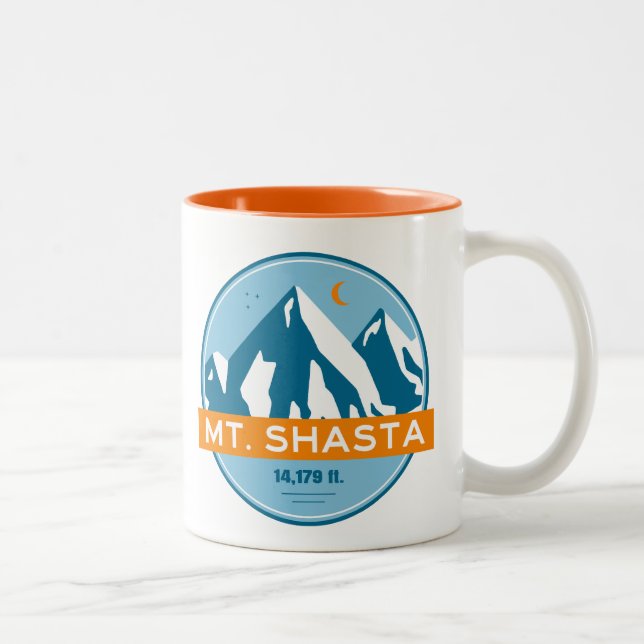 Tasse 2 Couleurs Mt. Shasta Californie Stars Moon (Droit)