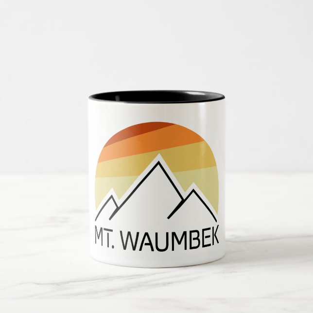 Tasse 2 Couleurs Mt. Waumbek New Hampshire Retro (Centre)