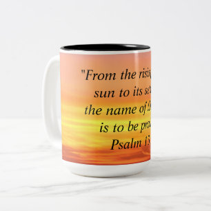 Tasse 2 Couleurs Mugue Verse Biblique Coucher de Soleil Lever de So
