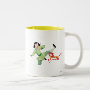 Tasse 2 Couleurs Mulan et Mushu Kicking