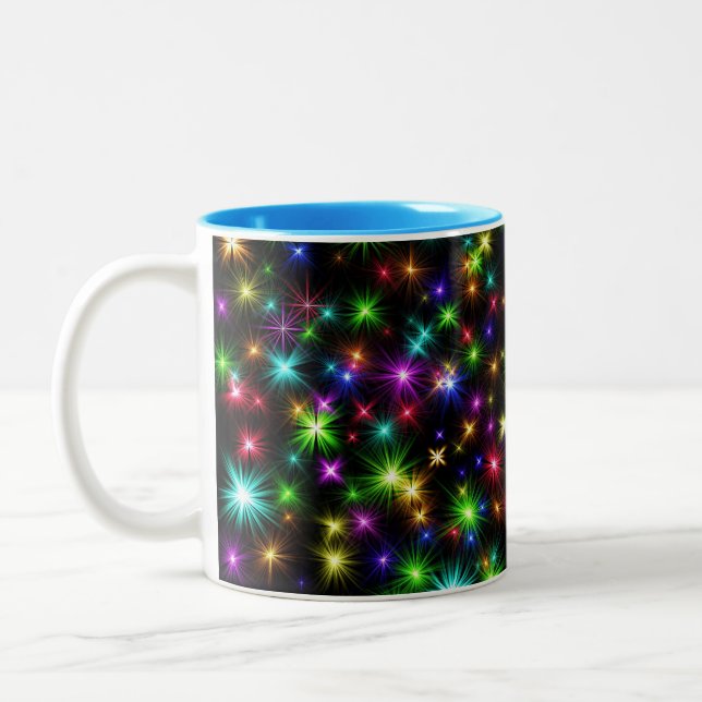 Tasse 2 Couleurs Multicolor Christmas Star Rays-57191 (Gauche)