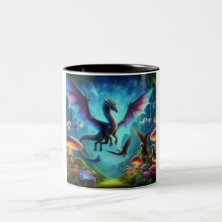 Tasse 2 Couleurs Multicolor Dragon Volant