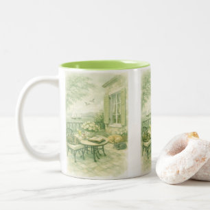 Tasse 2 Couleurs Murmur de sauge Vie marine vintage