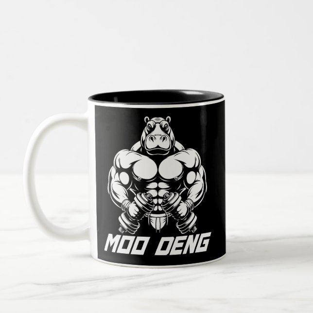 Tasse 2 Couleurs Muscle Hippo Moo Deng (Gauche)
