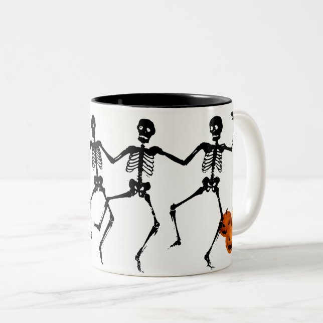 Tasse 2 Couleurs Musique à café Halloween (Devant droit)