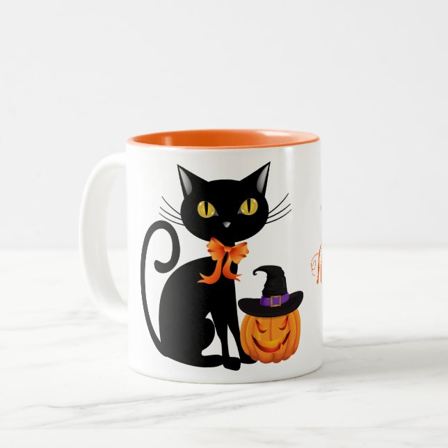 Tasse 2 Couleurs Musique à café Halloween (Devant gauche)