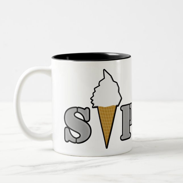 Tasse 2 Couleurs Musique à café SVP (Gauche)