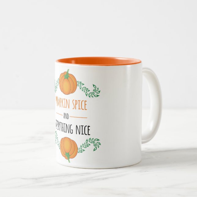 Tasse 2 Couleurs Musique à épices citrouille (Devant droit)