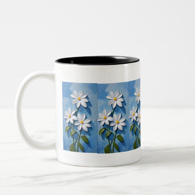 Tasse 2 Couleurs Musique à fleurs (Gauche)