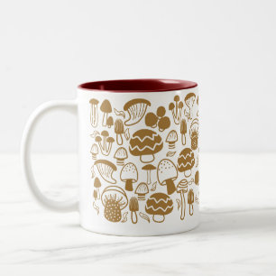 Tasse 2 Couleurs Musique Brown blanche