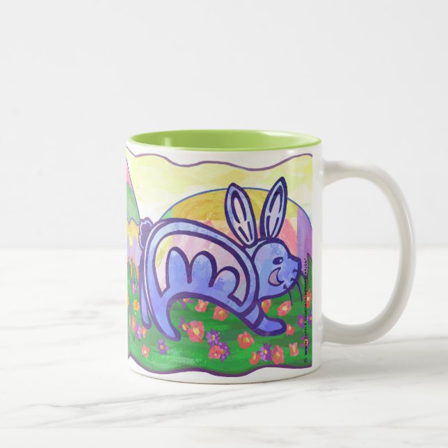 Tasse 2 Couleurs Musique Bunny de Pâques (Droit)