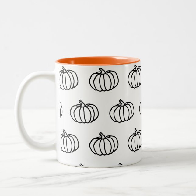 Tasse 2 Couleurs Musique Citrouille d'automne (Gauche)