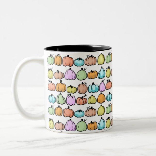 Tasse 2 Couleurs Musique citrouille Pastel (Gauche)