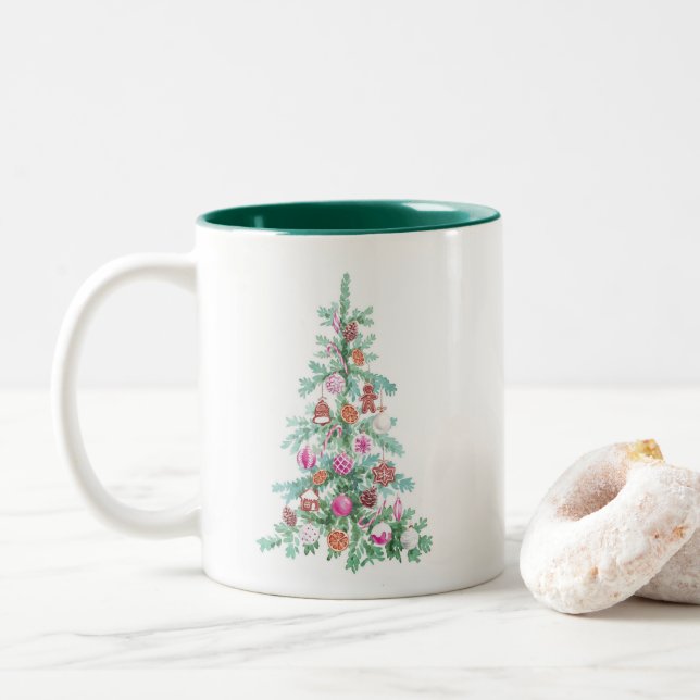 Tasse 2 Couleurs Musique d'arbre lunaire (Avec donut)