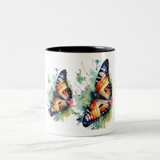 Tasse 2 Couleurs Musique d'art papillon