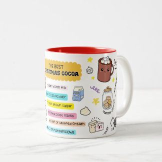Tasse 2 Couleurs Musique de cacao de Noël