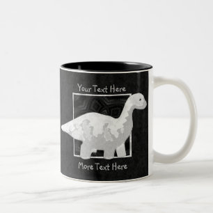 Tasse 2 Couleurs Musique de dinosaure blanc