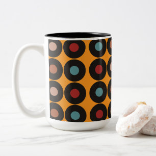 Tasse 2 Couleurs Musique de disques vinyles rétro 