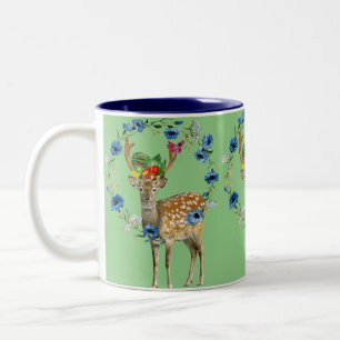 Tasse 2 Couleurs Musique de Fruit de Cerf Floral