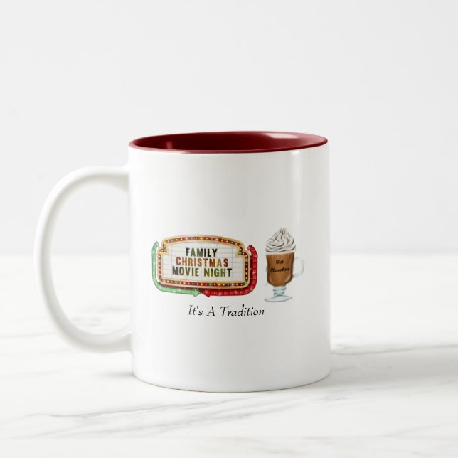 Tasse 2 Couleurs Musique de Noël (Gauche)