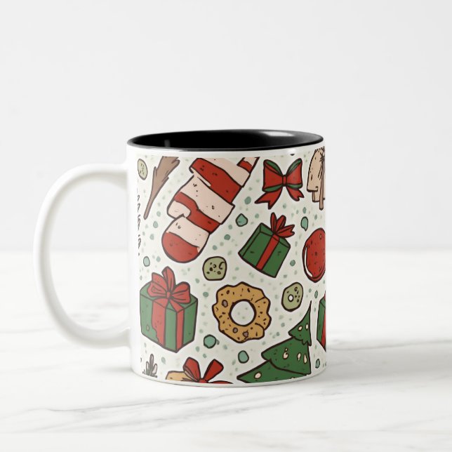Tasse 2 Couleurs Musique de Noël (Gauche)