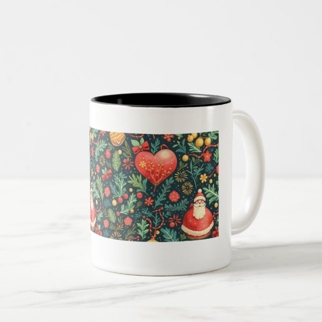 Tasse 2 Couleurs Musique de Noël (Devant droit)