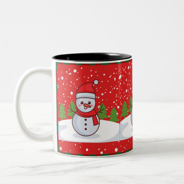 Tasse 2 Couleurs Musique de Noël (Gauche)