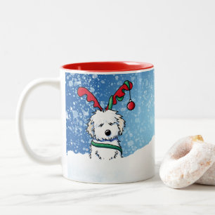 Tasse 2 Couleurs Musique de Noël des rennes du Havan