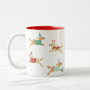 Tasse 2 Couleurs Musique de Noël d'or