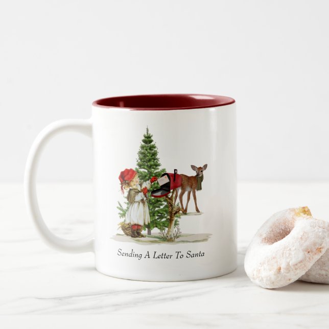 Tasse 2 Couleurs Musique de Noël/hiver (Avec donut)