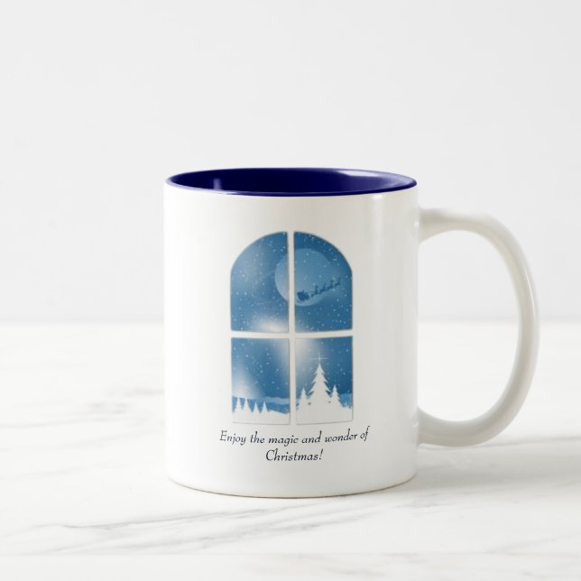 Tasse 2 Couleurs Musique de Noël/hiver (Droit)