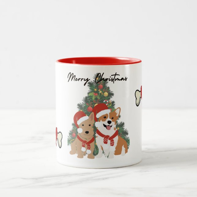 Tasse 2 Couleurs Musique de Noël Pups (Centre)
