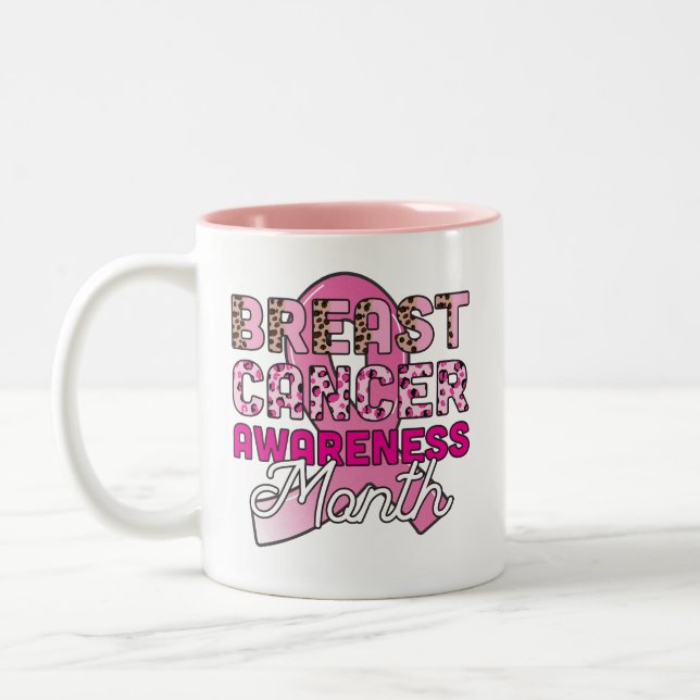 Tasse 2 Couleurs Musique de sensibilisation au cancer du sein (Gauche)