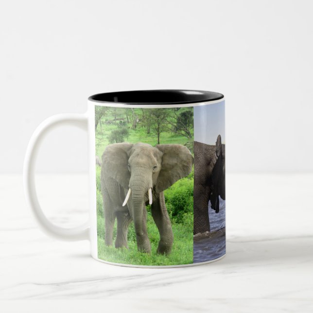 Tasse 2 Couleurs Musique des éléphants africains (Gauche)