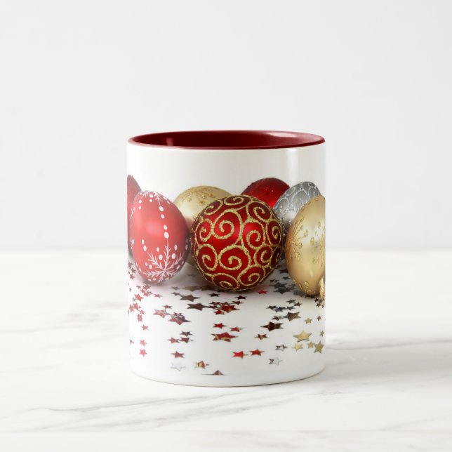 Tasse 2 Couleurs Musique d'ornement de Noël (Centre)