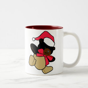 Tasse 2 Couleurs Musique d'ours en peluche de Noël