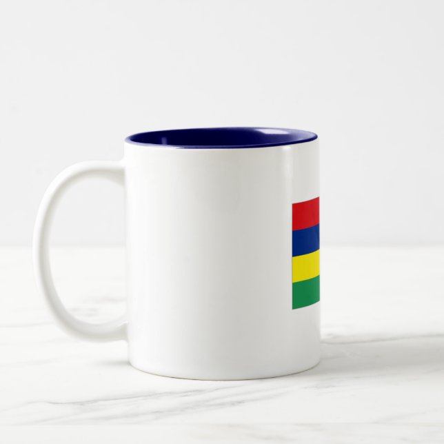Tasse 2 Couleurs Musique du drapeau mauricien (Gauche)